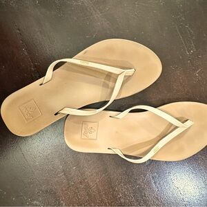 Reef leather slim strap sandal